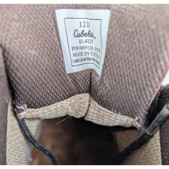 Cabela’s Backcountry Brown Leather High Top Hiking Boots 81-4127 Size: 12D - Picture 8 of 8